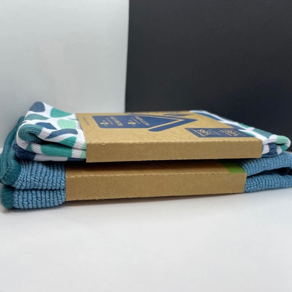 Norwex Basic Package EnviroCloth Teal w/Dark Trim + Window Cloth Leaf New - Picture 6 of 9